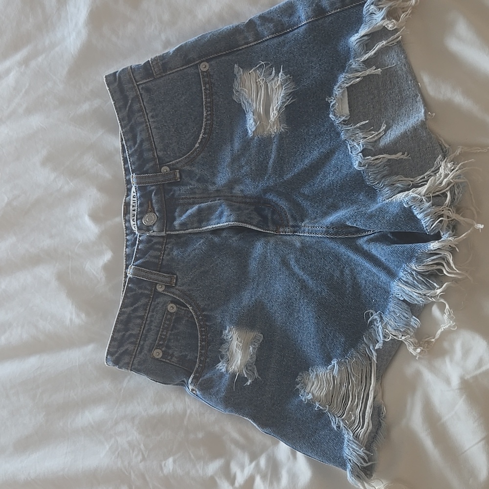 Signature8 high waisted jean shorts